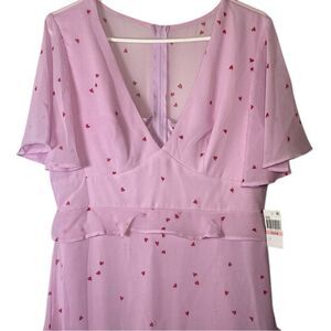 B Darlin Lavender Heart Print Mini Dress